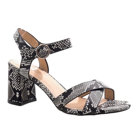 Käärme sandaalit postitse X-116 mokka musta monivärinen 1