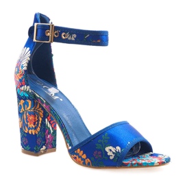 Siniset sandaalit pylvässä 77-14 sininen 1