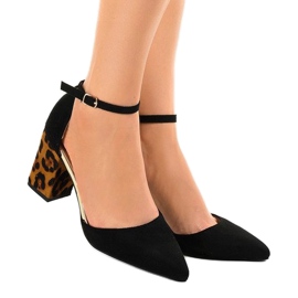 Musta mokkanahka korkokengät FR276 ruskea 1