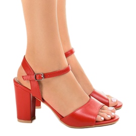 Punaiset avoimet sandaalit FZ583 -pylväässä punainen 1