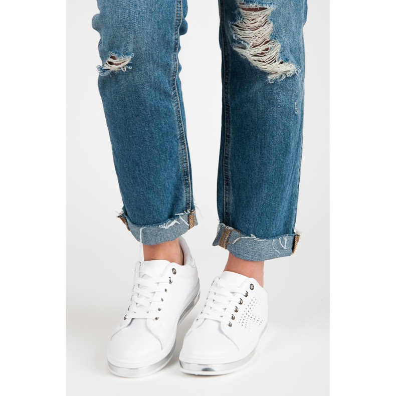 Valkoiset tennarit hologrammilla valkoinen 1