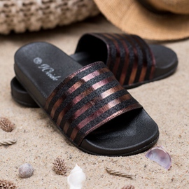 Weide Glitterillä varustetut tossut musta 1