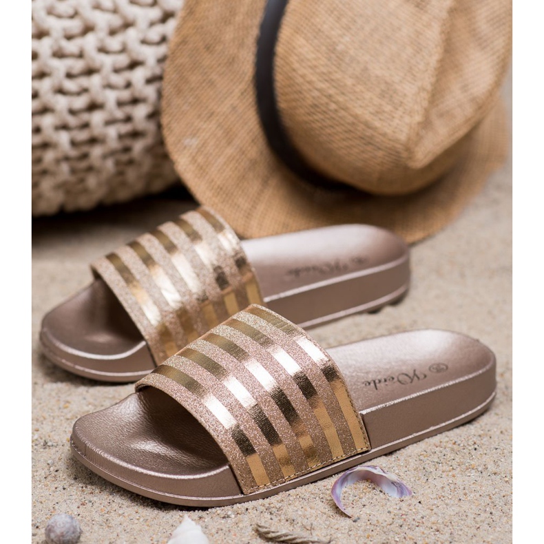 Weide Glitterillä varustetut tossut keltainen 2