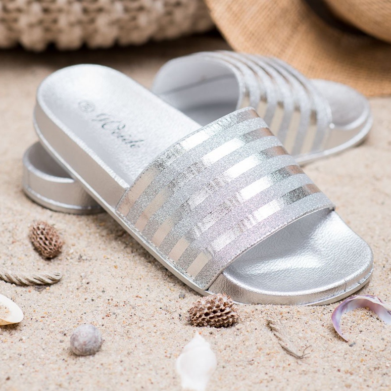 Weide Glitterillä varustetut tossut harmaa 1