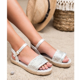 Small Swan Espadrilles hopea sandaalit harmaa 1