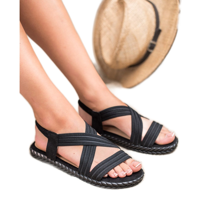 SHELOVET Mukavat naisten sandaalit musta 1