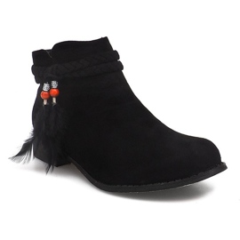 Suede Booties Jodhpur saappaat H1911 musta 2