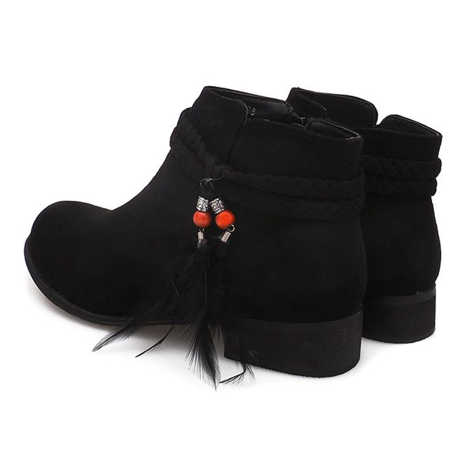 Suede Booties Jodhpur saappaat H1911 musta 1