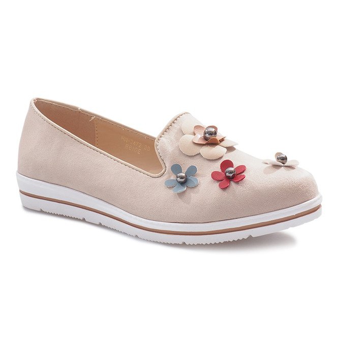 Beige monikukkaiset kiilakorot 1