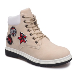 Eristetyt puukengät SJ1679-5 Beige 1