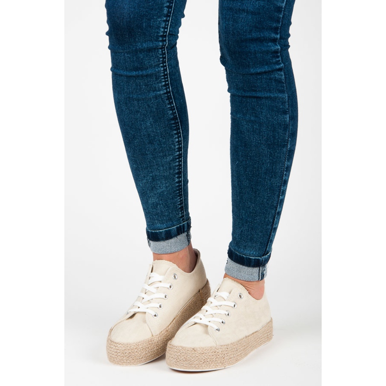 Beige espadrillit sidonnassa 1