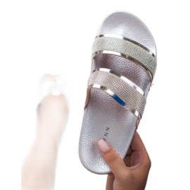 Erynn Hopeiset tossut harmaa 1