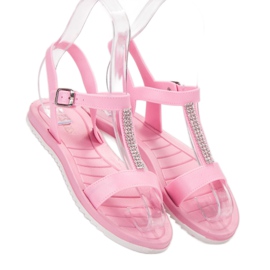 SHELOVET Kumiset sandaalit vaaleanpunainen 1