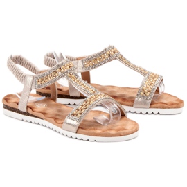 Emaks Koristellut naisten sandaalit keltainen 1