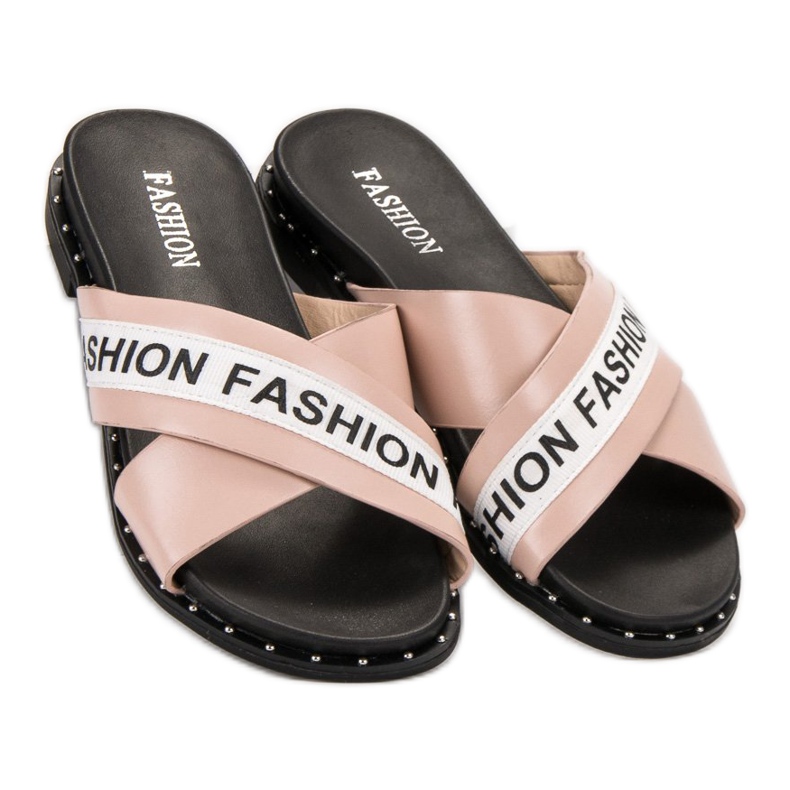 SHELOVET Vaaleanpunaiset muotitossut vaaleanpunainen 1