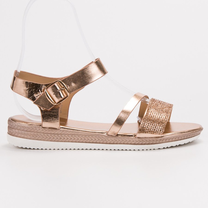 SHELOVET Muodikkaat sandaalit, joissa on kuutiometriä zirkonia vaaleanpunainen keltainen 2