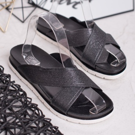 Emaks Mustat tossut glitterillä 2