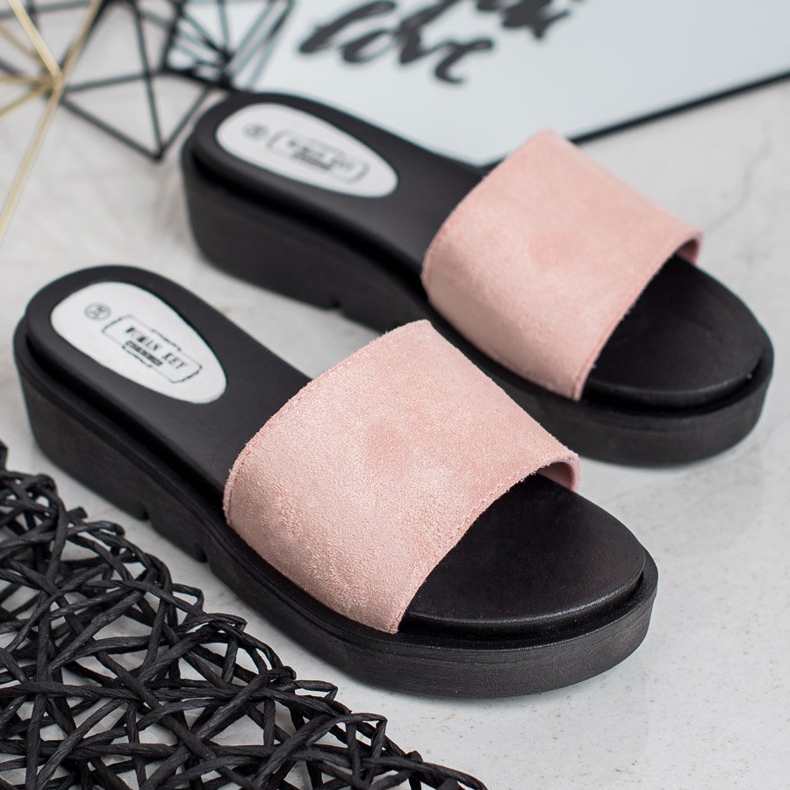 SHELOVET Wedge sandaalit vaaleanpunainen 1