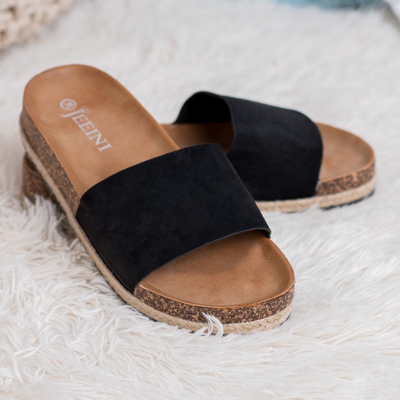 SHELOVET Suede Espadrilles musta 1
