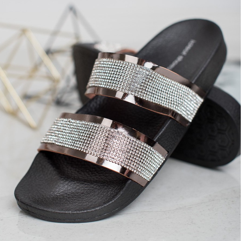 Ideal Shoes Naisten tossut, joissa on kuutiometriä harmaa 1