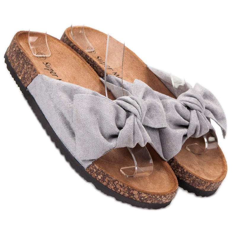 Super Me Muodikkaat harmaat tohvelit 1