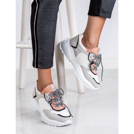 SHELOVET Muodikkaat lenkkarit vaaleanpunainen harmaa 2