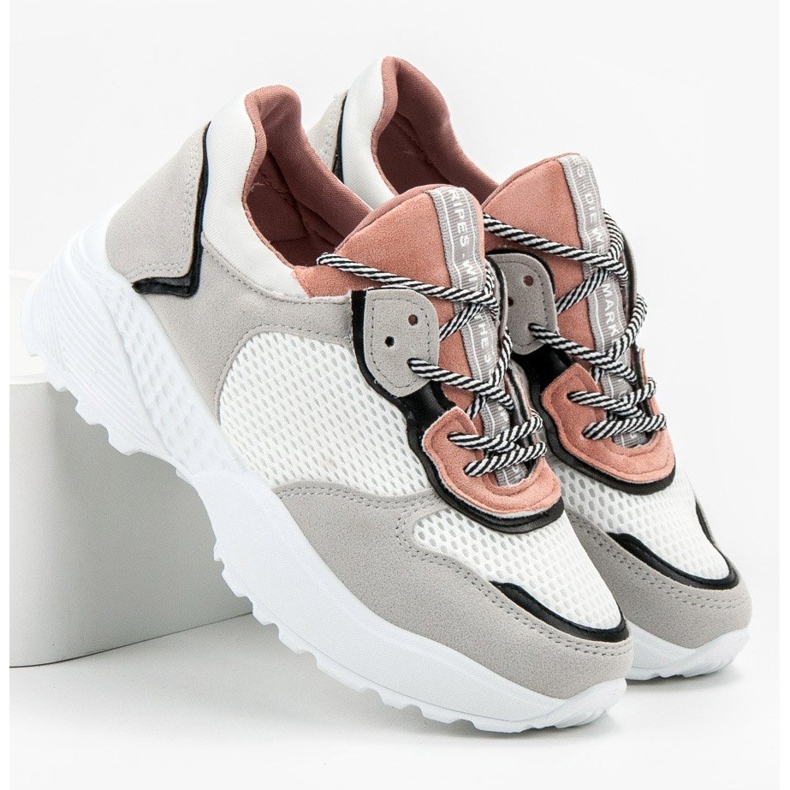 SHELOVET Muodikkaat lenkkarit vaaleanpunainen harmaa 1