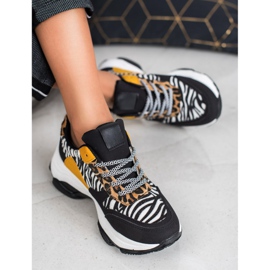 SHELOVET Eläinten tulostus lenkkarit musta monivärinen 2