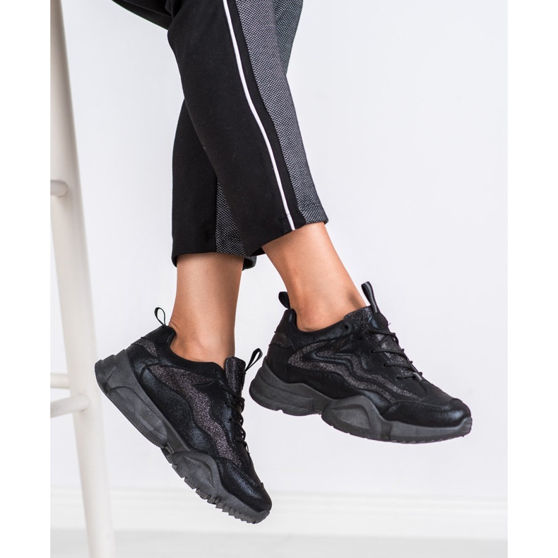 SHELOVET Glitter -lenkkarit musta 2