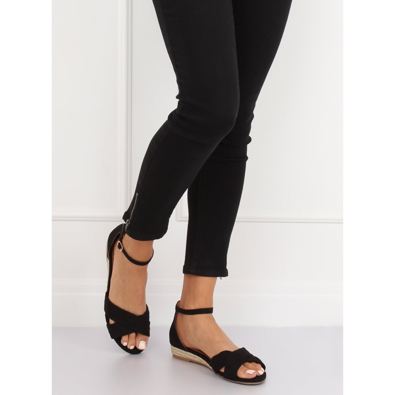 Mustat sandaalit espadrillit 9R121 Musta 1