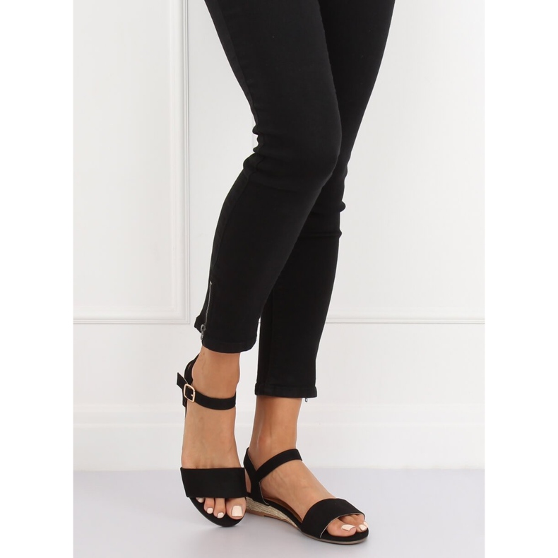 Mustat sandaalit espadrillit 9R73 Musta 1