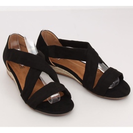 Mustat sandaalit espadrilles 9R72 Musta 1