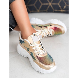 SHELOVET Kultaiset lenkkarit paljeteilla kultainen 2