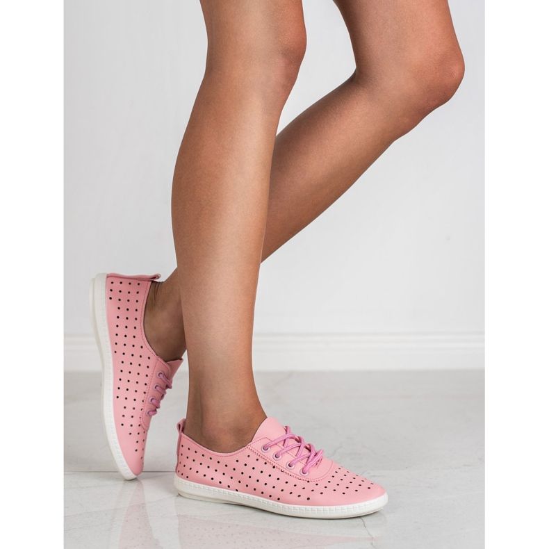 SHELOVET Avoimet naisten lenkkarit vaaleanpunainen 1