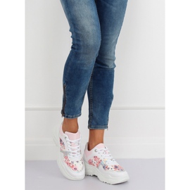 Valkoiset kukkakengät 3002 VALKOINEN / KUKKA Punainen 2