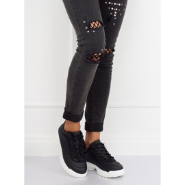 Mustat urheilukengät D1909 MUSTA / VALKOINEN 1