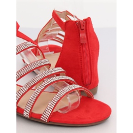 Punaiset naisten sandaalit LL6339 Punainen 4