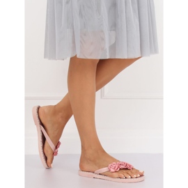 Varvastossut, joissa kukat vaaleanpunainen YJL-1818 Vaaleanpunainen 1