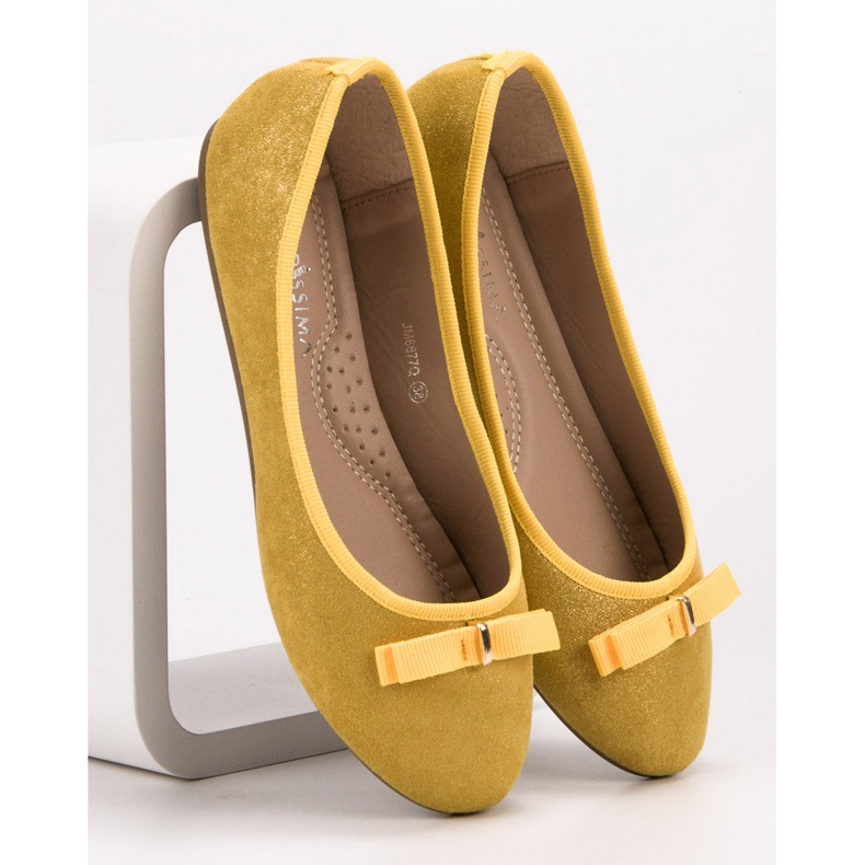 GUAPISSIMA Ballerinat glitterillä keltainen 1