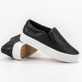 SHELOVET Musta Slip On Lenkkarit 1