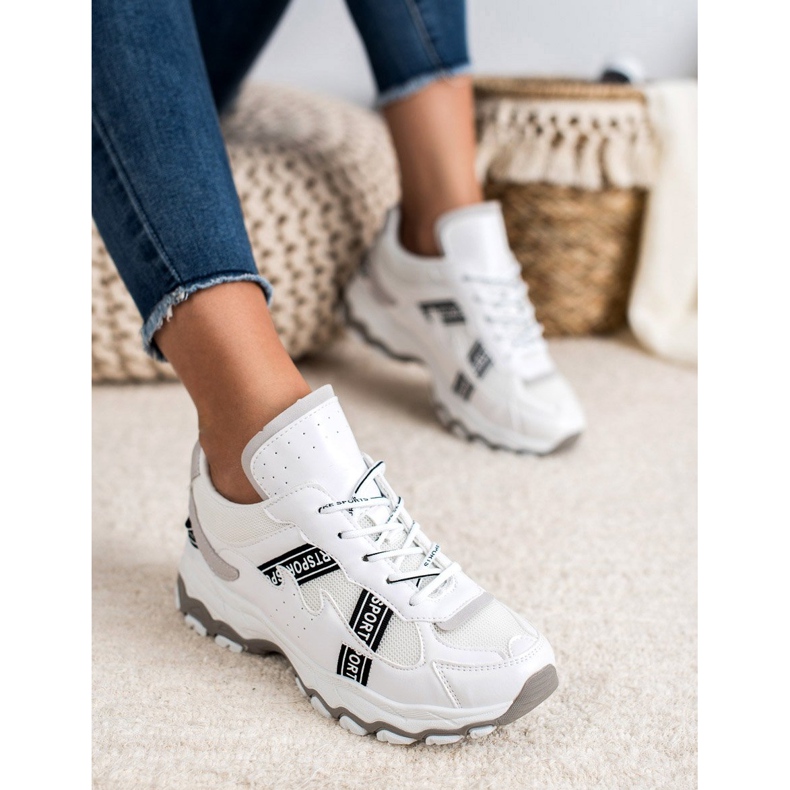 SHELOVET Valkoiset lenkkarit valkoinen harmaa 1