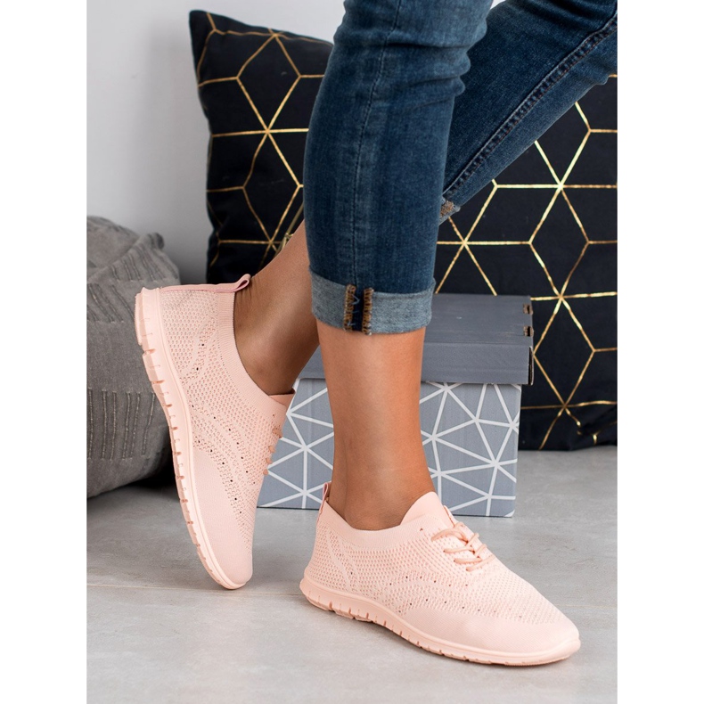 SHELOVET Tekstiiliset urheilukengät vaaleanpunainen 2