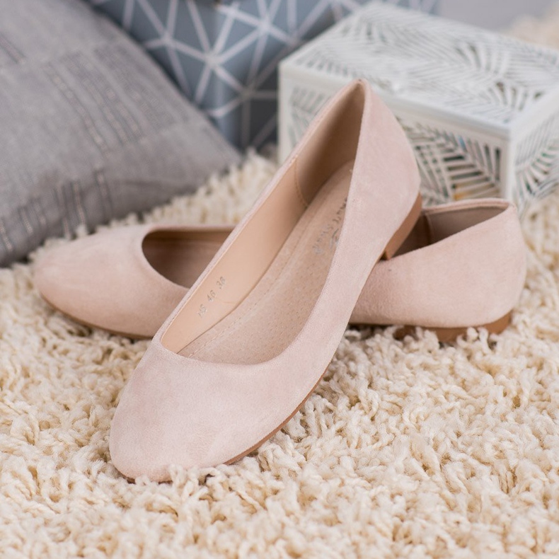 Small Swan Beige mokkanahka ballerinat 2