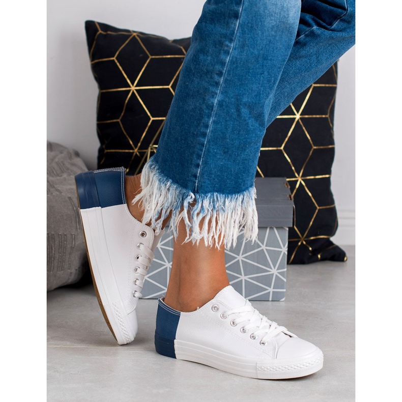 SHELOVET Tennarit Eco -nahkaa valkoinen 1