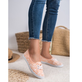 Tennarit, joissa on VICES -kuvio valkoinen oranssi 1