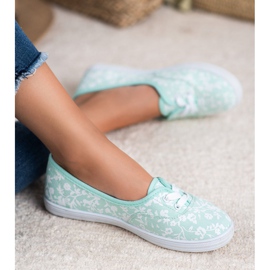 Tennarit, joissa on VICES -kuvio valkoinen vihreä 1