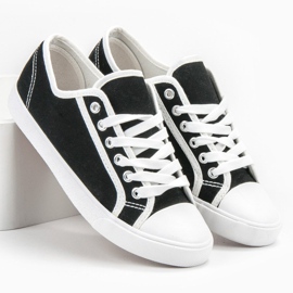 SHELOVET Matalat naisten lenkkarit valkoinen musta 2