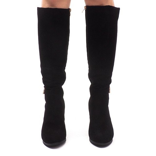 Suede saappaat baarissa KSL008 musta 2