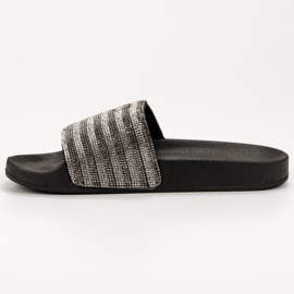 SHELOVET Kumiset tossut musta harmaa 1