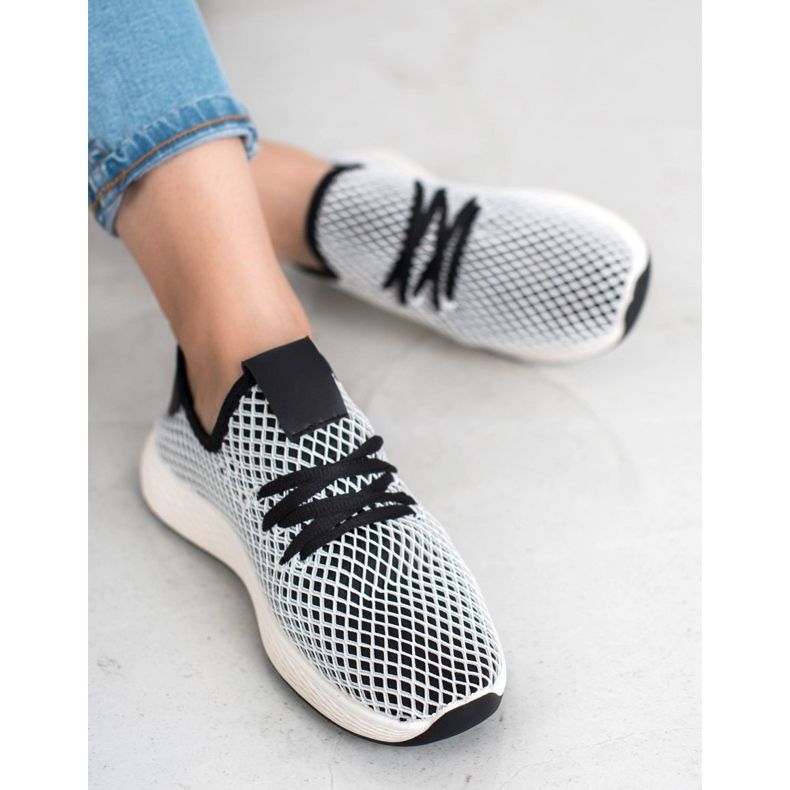 SHELOVET Muodikkaat Slip-On-kengät valkoinen musta 2